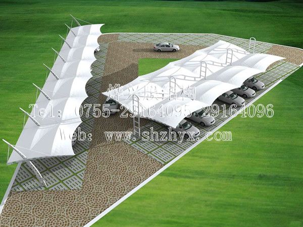 膜結(jié)構(gòu)車(chē)棚PK彩鋼板車(chē)棚比比誰(shuí)更牛